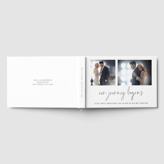 2 foto's Script Onze reis begint met bruiloft Gastenboek (Volledig)
