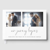 2 foto's Script Onze reis begint met bruiloft Gastenboek (Voorkant)