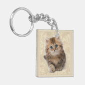 2 Foto's Sleutelhanger Gift Cat of Kitten Mam (Voorkant Links)