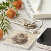 2 Foto's Sleutelhanger Gift Cat of Kitten Mam (Voorkant Rechts)