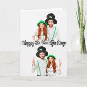 2-foto's St Patrick's Day Shamrock Irish Celtic Feestdagen Kaart (Voorkant)