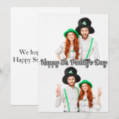 2-foto's St Patrick's Day Shamrock Irish Celtic Feestdagenkaart (Voorkant / Achterkant)