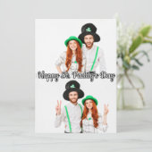 2-foto's St Patrick's Day Shamrock Irish Celtic Feestdagenkaart (Staand voorkant)