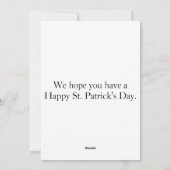 2-foto's St Patrick's Day Shamrock Irish Celtic Feestdagenkaart (Achterkant)