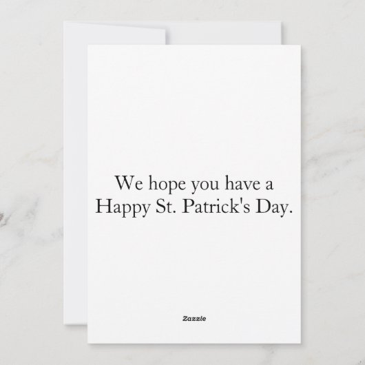 2-foto's St Patrick's Day Shamrock Irish Celtic Feestdagenkaart (Achterkant)