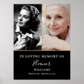 2 Foto's Toen En Nu Herdenkingsviering Van Het Lev Poster (Voorkant)