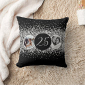 2 foto's toen en nu trouwjubileum kussen (Deken)