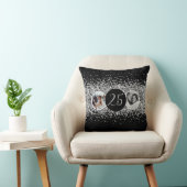 2 foto's toen en nu trouwjubileum kussen (Stoel)