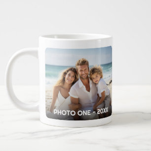 2 foto's - Trendy minimaal ontwerp met jaar Grote Koffiekop