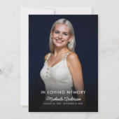 2-Foto's vieren: Life/Funeral/Memorial Kaart (Achterkant)