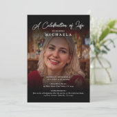 2-Foto's vieren: Life/Funeral/Memorial Kaart (Staand voorkant)