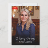 2-Foto's vieren: Life/Funeral/Memorial Kaart (Achterkant)