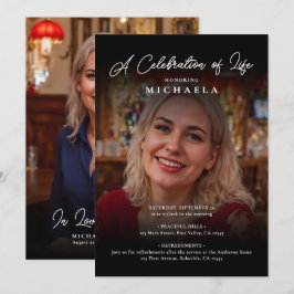 2-Foto's vieren: Life/Funeral/Memorial Kaart