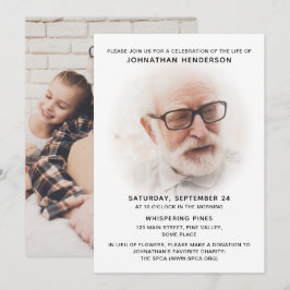 2-Foto's vieren: Life/Funeral/Memorial Kaart