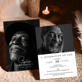 2-Foto's vieren: Life/Funeral/Memorial Kaart