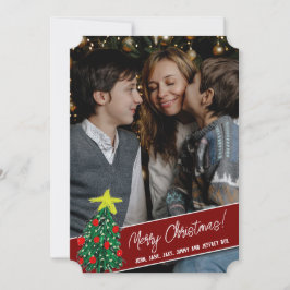 2 foto's Vrolijk kerstfeest Feestdagenkaart