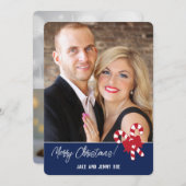 2 foto's Vrolijk kerstfeest Feestdagenkaart (Voorkant / Achterkant)