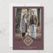 2 Foto's Weddenschap Initialen Ornamental Lace Ele Kaart (Achterkant)