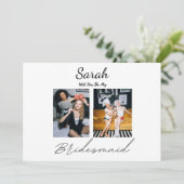 2 foto's Wil je mijn bruidsmeisje zijn? Kaart (Staand voorkant)