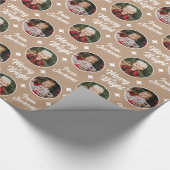 2 Foto's -witte kerst, mooi & helder Cadeaupapier (Hoek)