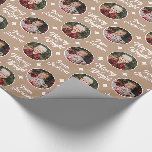 2 Foto's -witte kerst, mooi & helder Cadeaupapier (Hoek)