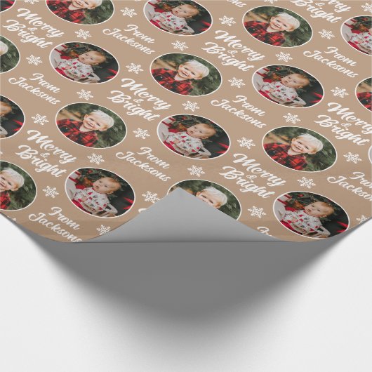 2 Foto's -witte kerst, mooi & helder Cadeaupapier (Hoek)