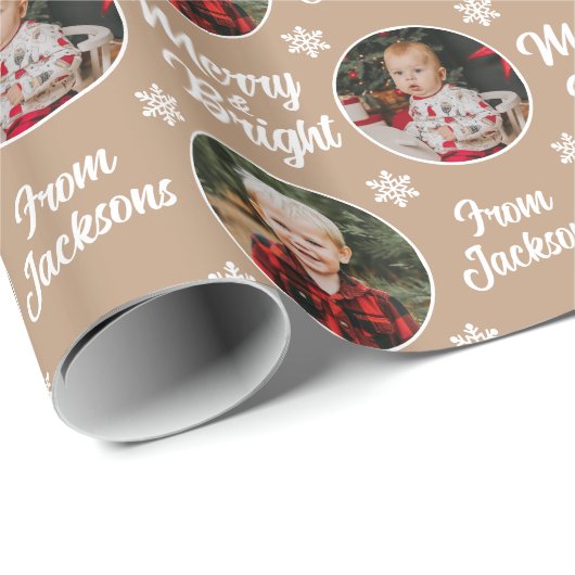 2 Foto's -witte kerst, mooi & helder Cadeaupapier (Rol Hoek)