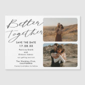 2 foto's zwart wit beter samen sparen de datum (Voorkant)