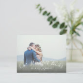 2 Fotoscript Hartelijke Bedankt bruiloft Dank u Briefkaart (Staand voorkant)