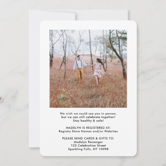 2 Fotoscript Virtual Long Distance Vrijgezellenfee Kaart (Achterkant)