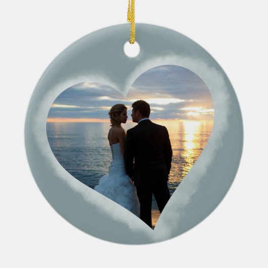 2 Fotosjabloon aangepast Keramisch Ornament (Achterkant)