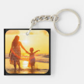 2 Fotosjabloon Dubbelzijdig gerangschikt zwart Sleutelhanger (Achterkant)