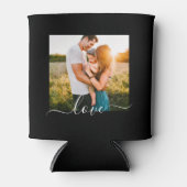 2 Fotosjabloon liefdestekst dubbelzijdig zwart Blikjeskoeler (Voorkant)