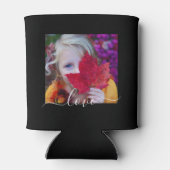 2 Fotosjabloon liefdestekst dubbelzijdig zwart Blikjeskoeler (Achterkant)