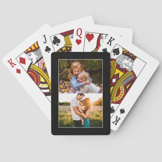 2 Fotosjabloon met dunne rand afspeelkaarten Pokerkaarten (Achterkant)