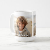 2 Fotosjabloon Modern Minimal met aangepaste tekst Koffiemok (Voorkant links)