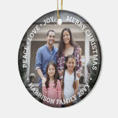 2 Fotovredesliefde - Joy Merry Xmas Eenvoudige ove Keramisch Ornament (Links)