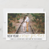 2 Fotowijziging van plannen bruiloft nieuwe jaar f Save The Date (Voorkant)