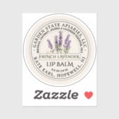2" Franse Lavendel Bijenwas Lip Balm Label (Vel)