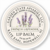 2" Franse Lavendel Bijenwas Lip Balm Label (Voorkant)