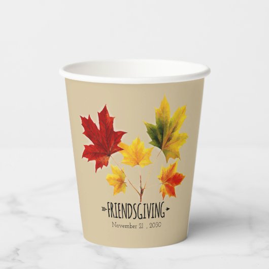 2 - Friendsgiving  Papieren Bekers (Achterkant)