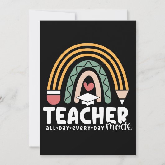 2- Funny Teacher Mode Teaching Gift for Teacher Bedankkaart (Voorkant)