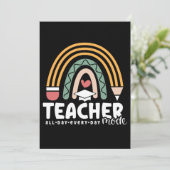 2- Funny Teacher Mode Teaching Gift for Teacher Bedankkaart (Staand voorkant)