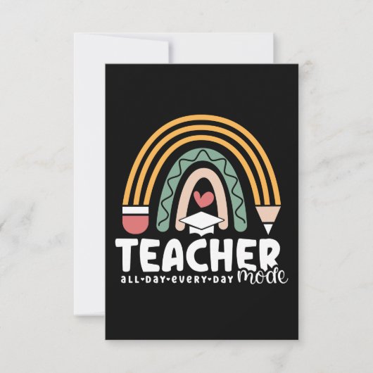 2- Funny Teacher Mode Teaching Gift for Teacher Bedankkaart (Voorkant)