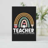 2- Funny Teacher Mode Teaching Gift for Teacher Bedankkaart (Staand voorkant)