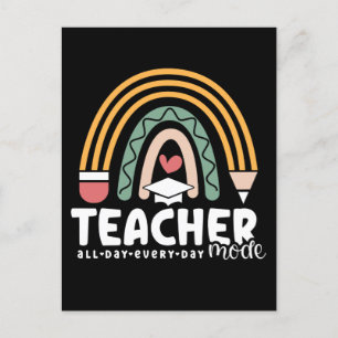 2- Funny Teacher Mode Teaching Gift for Teacher Briefkaart