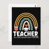 2- Funny Teacher Mode Teaching Gift for Teacher Briefkaart (Voorkant / Achterkant)