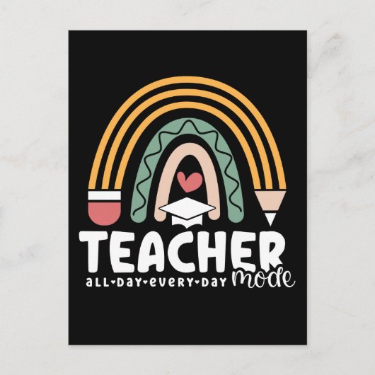 2- Funny Teacher Mode Teaching Gift for Teacher Briefkaart (Voorkant)