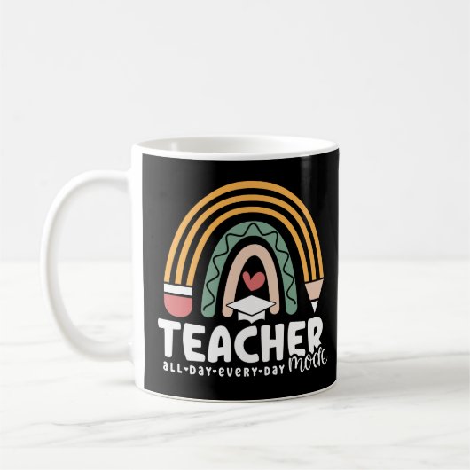 2- Funny Teacher Mode Teaching Gift for Teacher Koffiemok (Links)