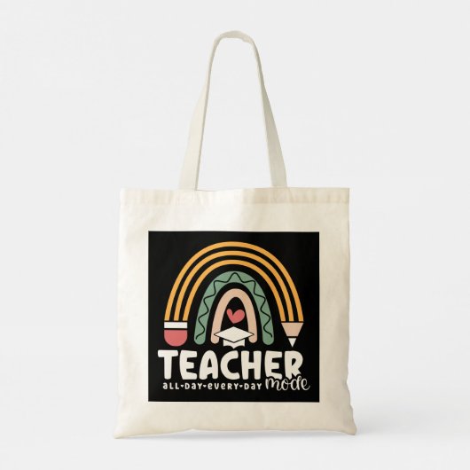 2- Funny Teacher Mode Teaching Gift for Teacher Tote Bag (Achterkant)